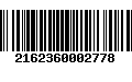 Código de Barras 2162360002778