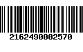 Código de Barras 2162490002570