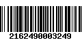 Código de Barras 2162490003249