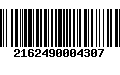 Código de Barras 2162490004307