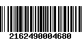 Código de Barras 2162490004680