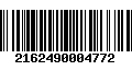 Código de Barras 2162490004772