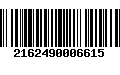 Código de Barras 2162490006615