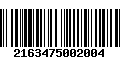 Código de Barras 2163475002004