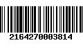 Código de Barras 2164270003814