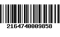 Código de Barras 2164740009858