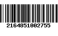 Código de Barras 2164851002755