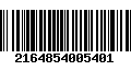 Código de Barras 2164854005401