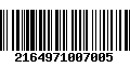 Código de Barras 2164971007005