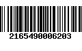 Código de Barras 2165490006203