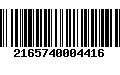 Código de Barras 2165740004416