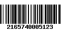 Código de Barras 2165740005123