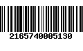 Código de Barras 2165740005130