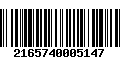 Código de Barras 2165740005147