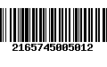 Código de Barras 2165745005012