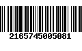 Código de Barras 2165745005081