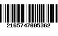 Código de Barras 2165747005362