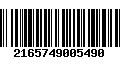 Código de Barras 2165749005490