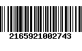 Código de Barras 2165921002743