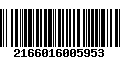 Código de Barras 2166016005953