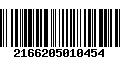 Código de Barras 2166205010454