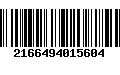 Código de Barras 2166494015604