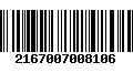 Código de Barras 2167007008106