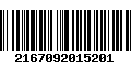 Código de Barras 2167092015201