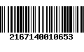 Código de Barras 2167140010653