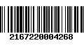 Código de Barras 2167220004268