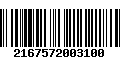 Código de Barras 2167572003100