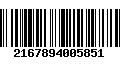 Código de Barras 2167894005851