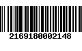 Código de Barras 2169180002148