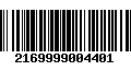 Código de Barras 2169999004401