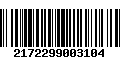 Código de Barras 2172299003104