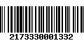 Código de Barras 2173330001332