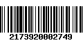 Código de Barras 2173920002749