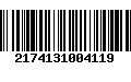 Código de Barras 2174131004119