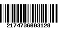 Código de Barras 2174736003128