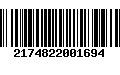 Código de Barras 2174822001694