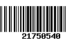 Código de Barras 21750540