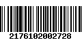 Código de Barras 2176102002728