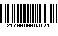 Código de Barras 2179000003071