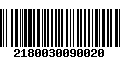 Código de Barras 2180030090020