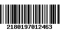 Código de Barras 2180197012463