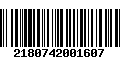 Código de Barras 2180742001607