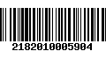 Código de Barras 2182010005904