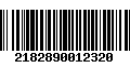 Código de Barras 2182890012320