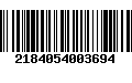 Código de Barras 2184054003694