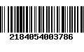 Código de Barras 2184054003786